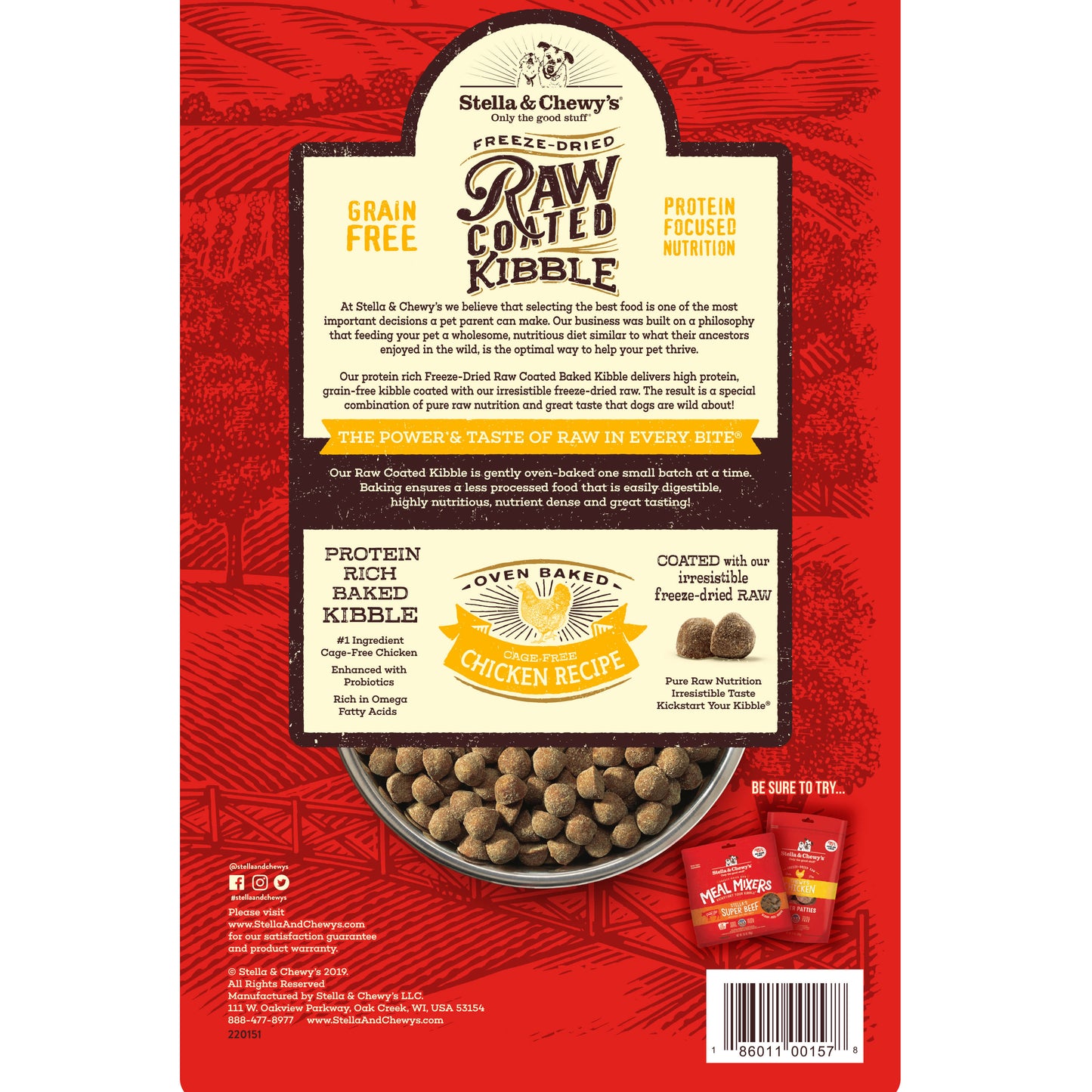 Stella & Chewy's Dog Food - Raw Coated Cage Free Chicken