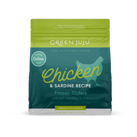 Green Juju Dog Frozen Extras Chicken + Sardine