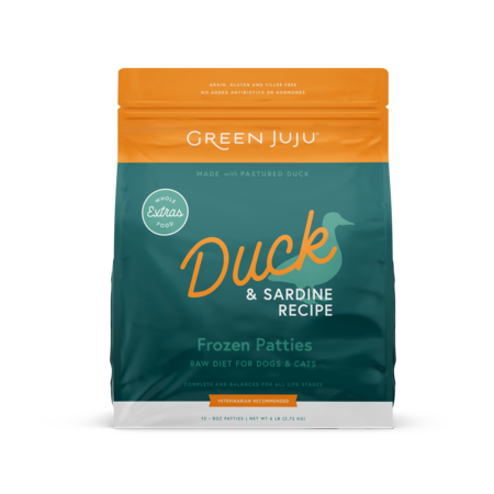 Green Juju Dog Frozen Extras Duck + Sardine