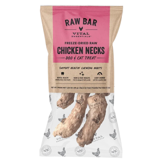 Vital Essentials Freeze-Dried Raw Bar Chicken Necks