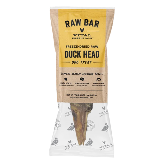 Vital Essentials Freeze-Dried Raw Bar Duck Heads