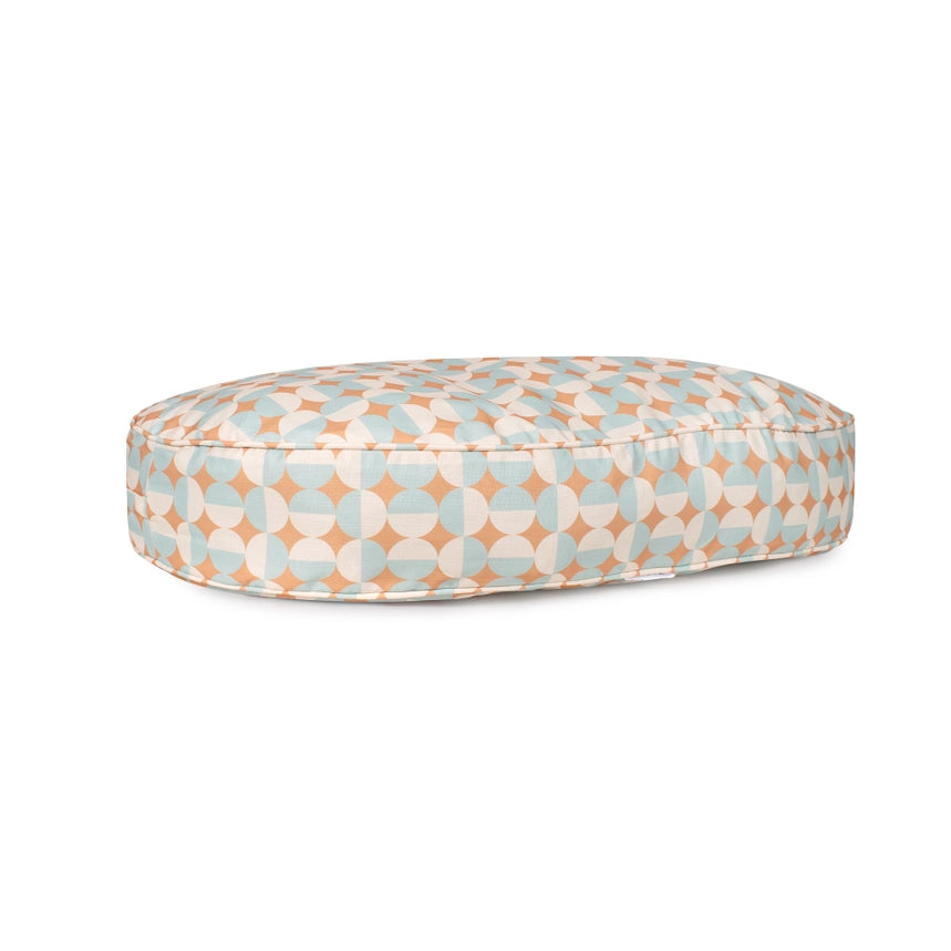 Oval Lounger Geo Modern Dog Bed-Sunny Geo
