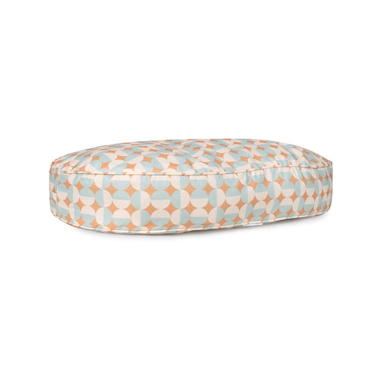 Oval Lounger Geo Modern Dog Bed-Sunny Geo