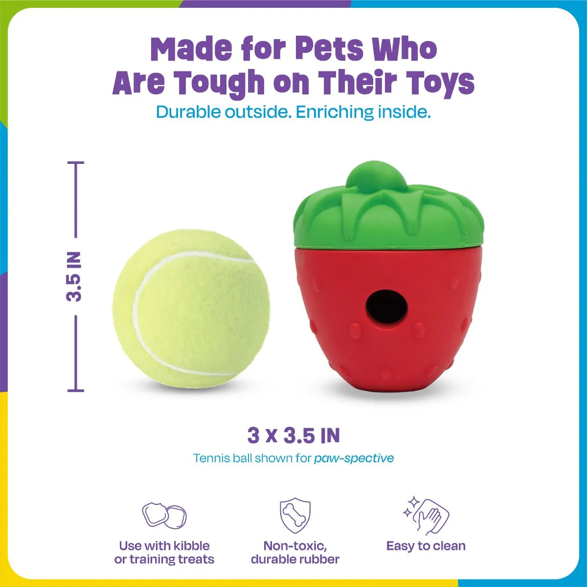 Tough & Tumble™ 2-Piece Treat Dispenser: Strawberry