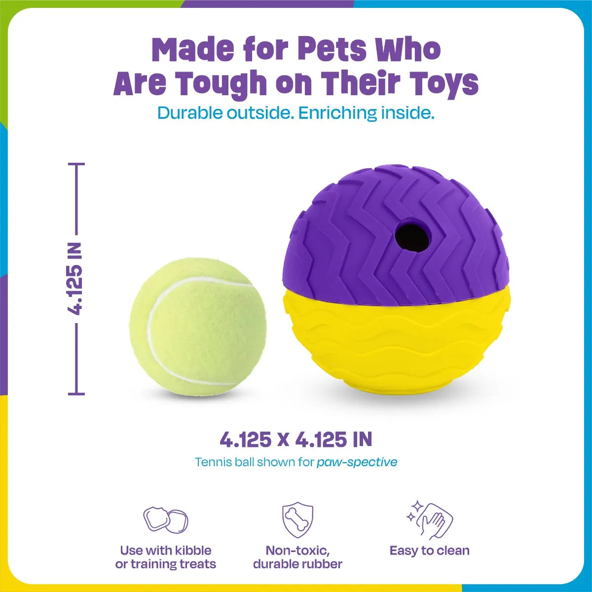 Tough & Tumble™ 2-Piece Treat Dispenser: Large Textured Ball