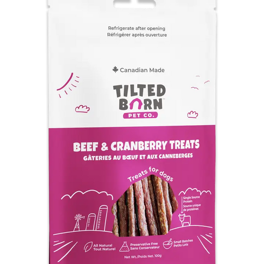 Tilted Barn Beef and Cranberry Treats For Dogs 3.53oz
