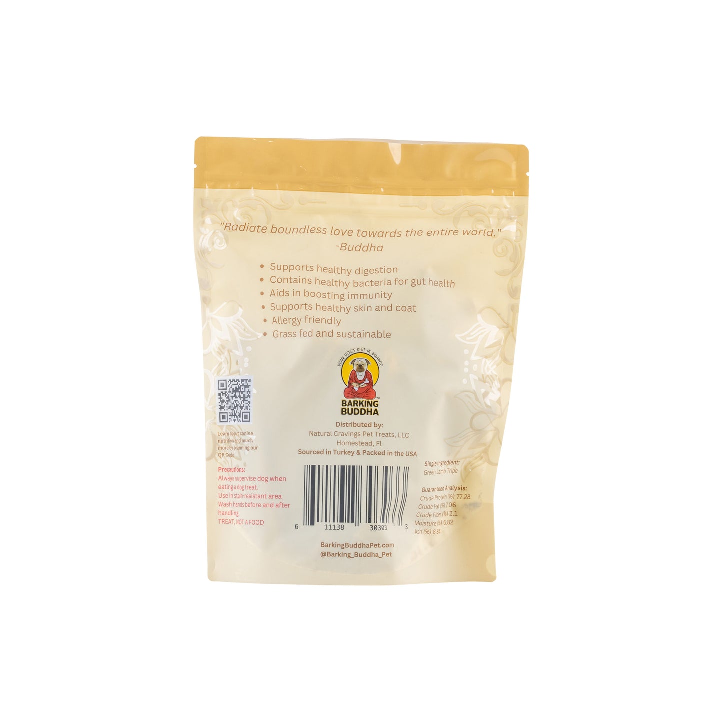 Barking Buddha Green Lamb Tripe Sticks (6 oz. Bag)