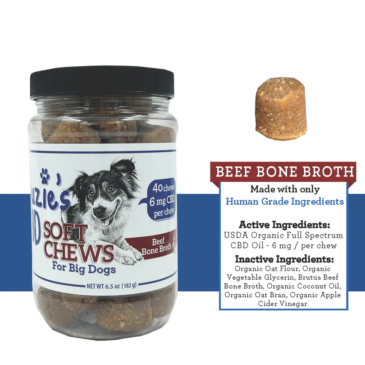 Suzie's 6 mg CBD Soft Chews for Big Dogs