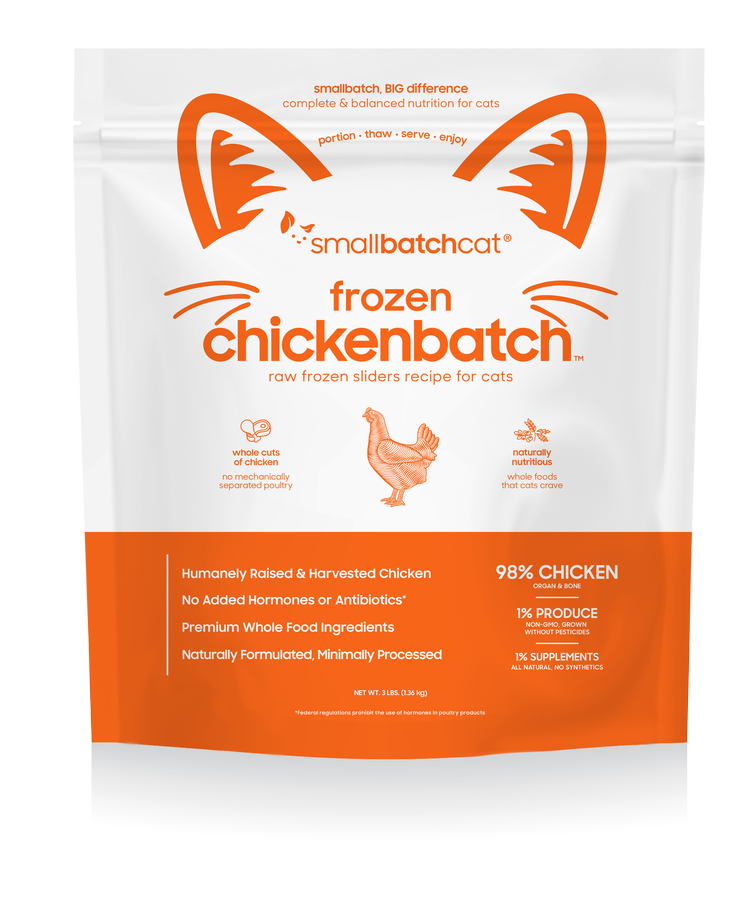 Smallbatch Frozen Chicken Sliders for Cats