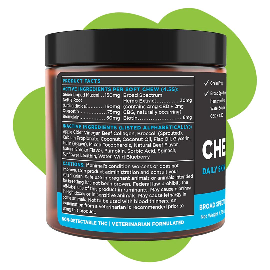 Super Snouts Chews Daily Seasonal Allergy Support Hemp Chew
