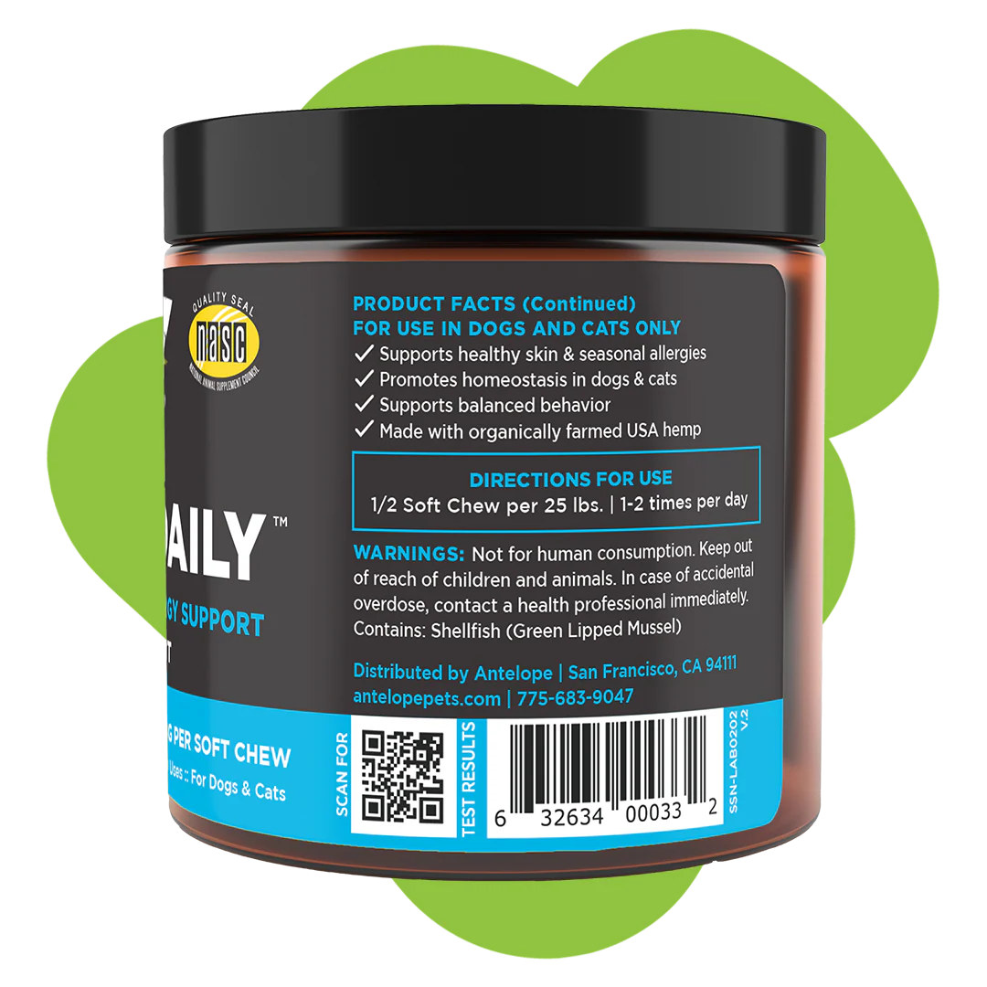 Super Snouts Chews Daily Seasonal Allergy Support Hemp Chew