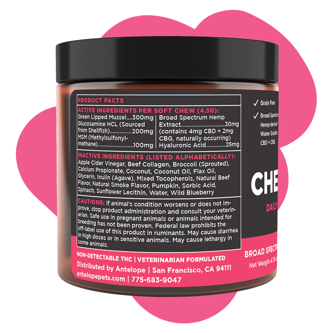 Super Snouts Chews Daily Mobility Support Hemp Chew