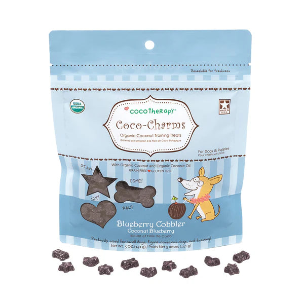 Coco-Charms Training Treats Blueberry Cobbler - Organic Training Treat for dogs