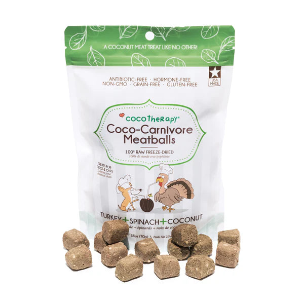 Coco-Carnivore Meatballs – Turkey + Spinach + Coconut