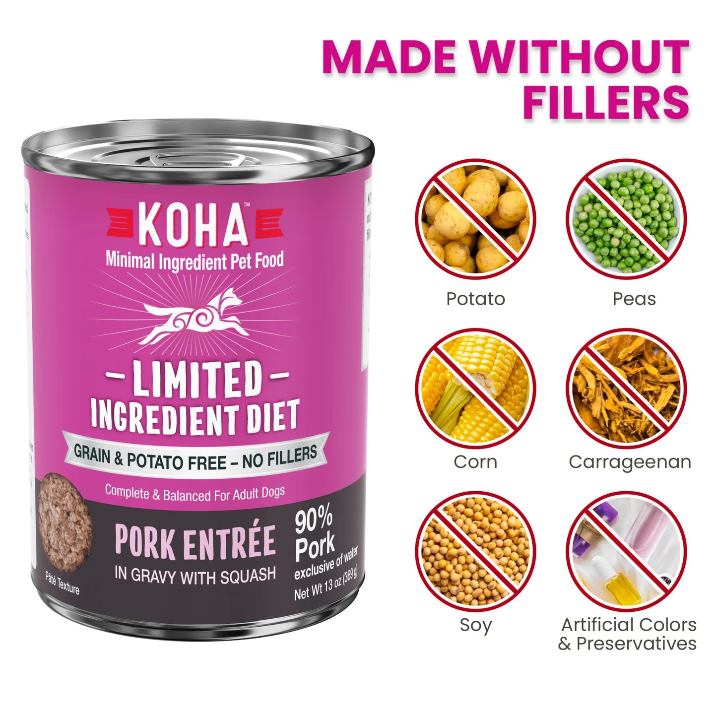 Koha Limited Ingredient Diet Pork Entrée for Dogs