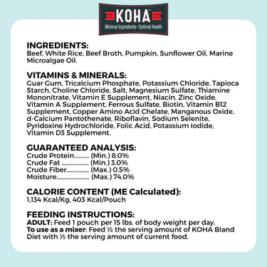 Limited Ingredient Wet Bland Diet Beef & White Rice Recipe for Dogs