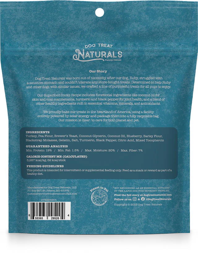 Turkey & Blueberry Superfood Sticks