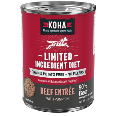 Koha Beef Dog Food: Limited Ingredient Diet Beef Entrée for Dogs