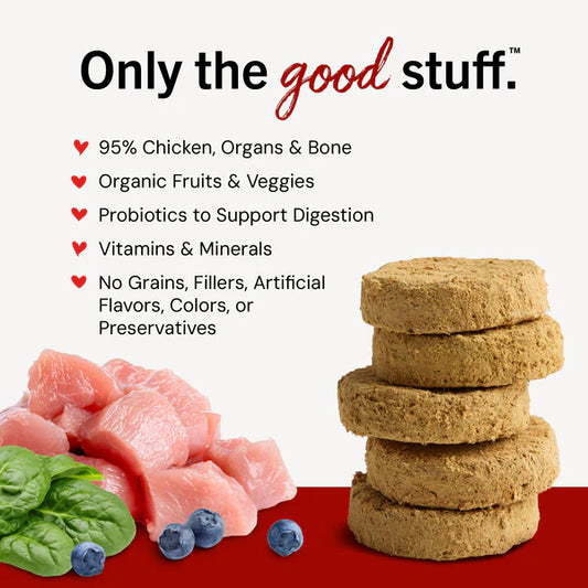 Chewy’s Chicken Freeze-Dried Raw Dinner Patties for Dogs