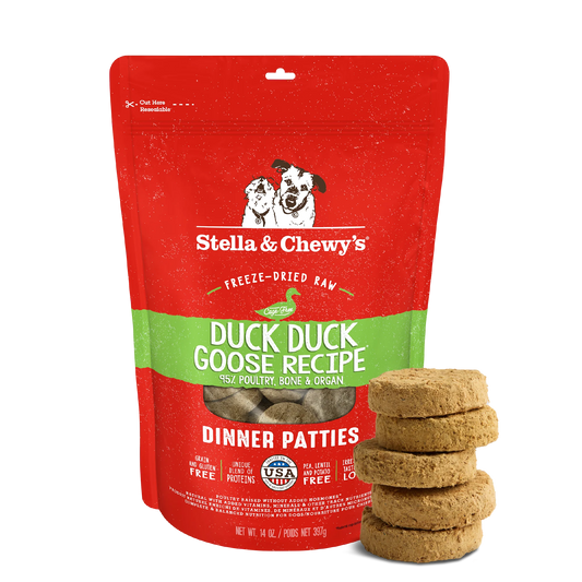 Duck Duck Goose Freeze-Dried Raw Dinner Patties for Dogs