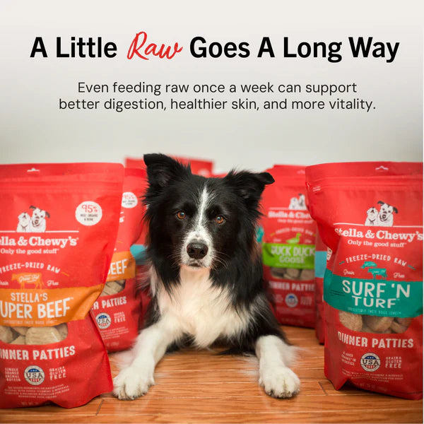 Stella’s Super Beef Freeze-Dried Raw Dinner Patties for Dogs