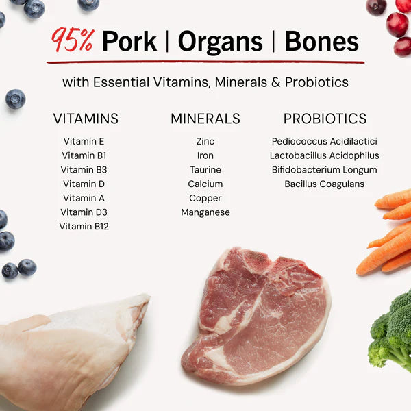 Purely Pork Freeze-Dried Raw Dinner Patties for Dogs