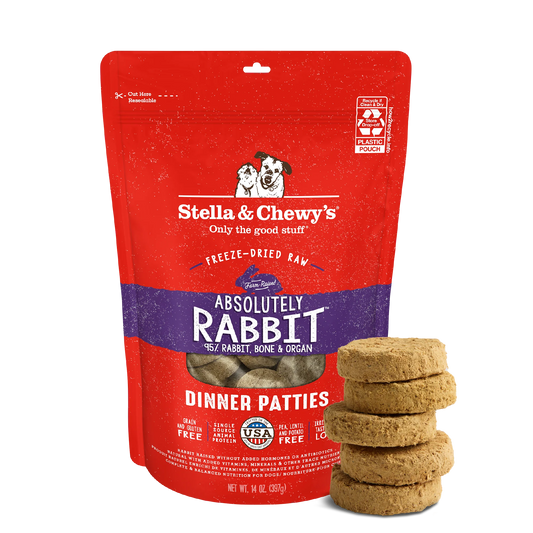 Absolutely Rabbit Freeze-Dried Raw Dinner Patties for Dogs