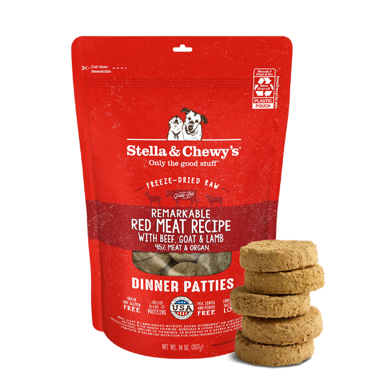 Remarkable Red Meat Freeze-Dried Raw Dinner Patties for Dogs