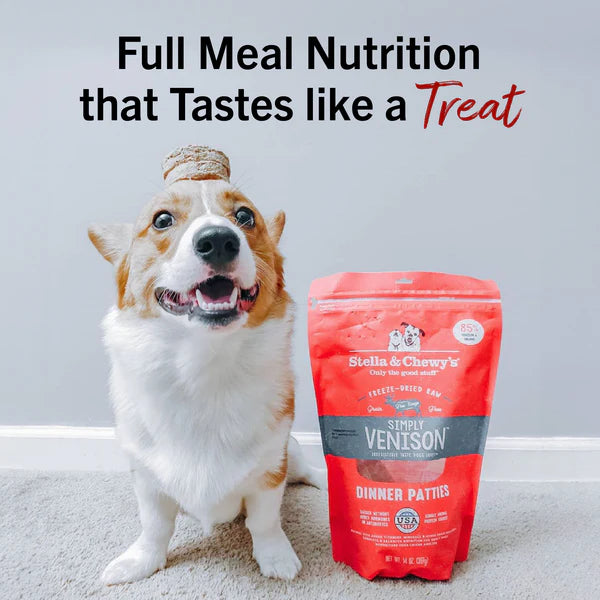 Simply Venison Freeze-Dried Raw Dinner Patties for Dogs