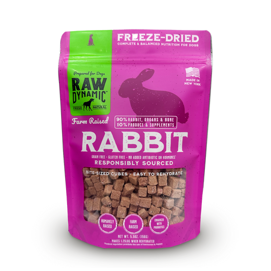 RABBIT FORMULA FOR DOGS Freeze-Dried Raw