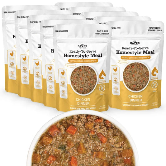 Dave's Grain-Free Goat Milk, Chicken Dinner Pouch Recipe for Dogs - 9 oz Pouches