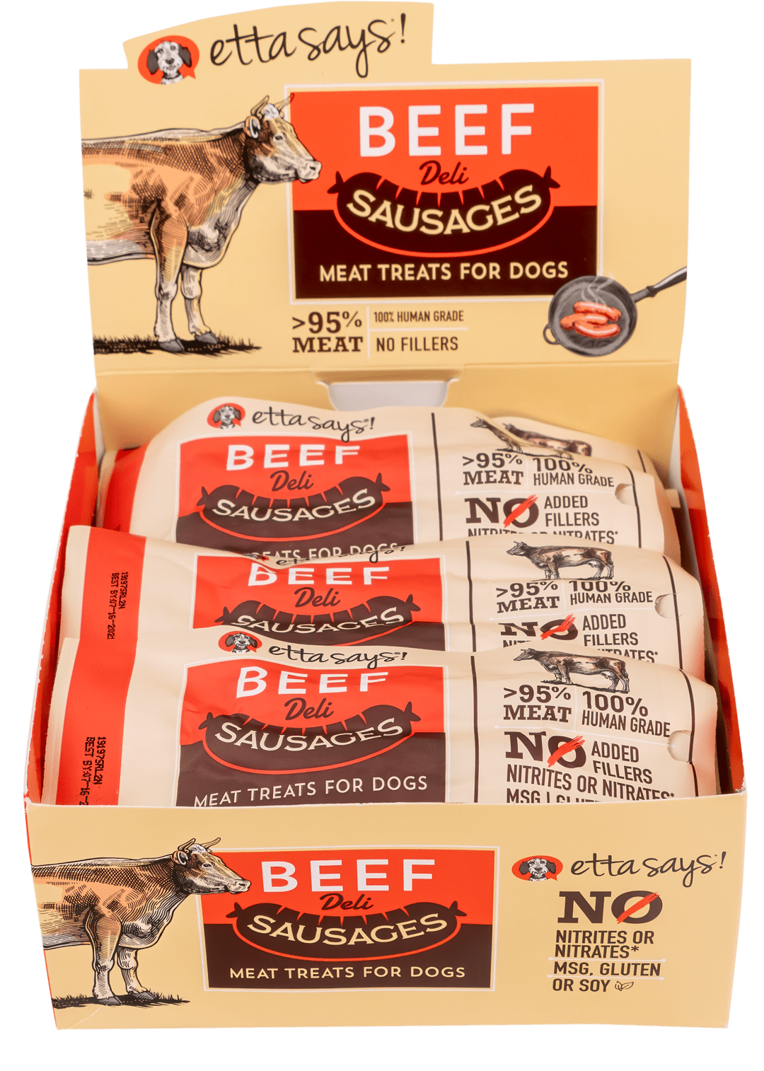 Etta Says! Deli Sausages Human Grade Jerky Dog Treats