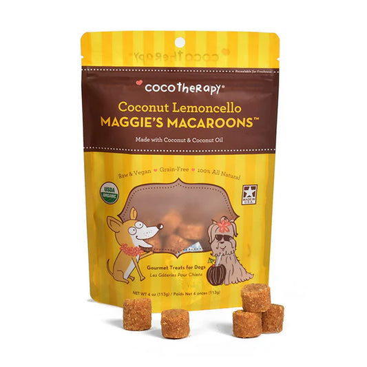 Maggie's Macaroons Coconut Lemoncello - Organic Coconut Treat for dogs