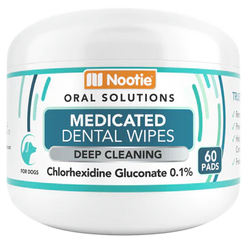 Nootie Antimicrobial Dental Wipes for Dogs