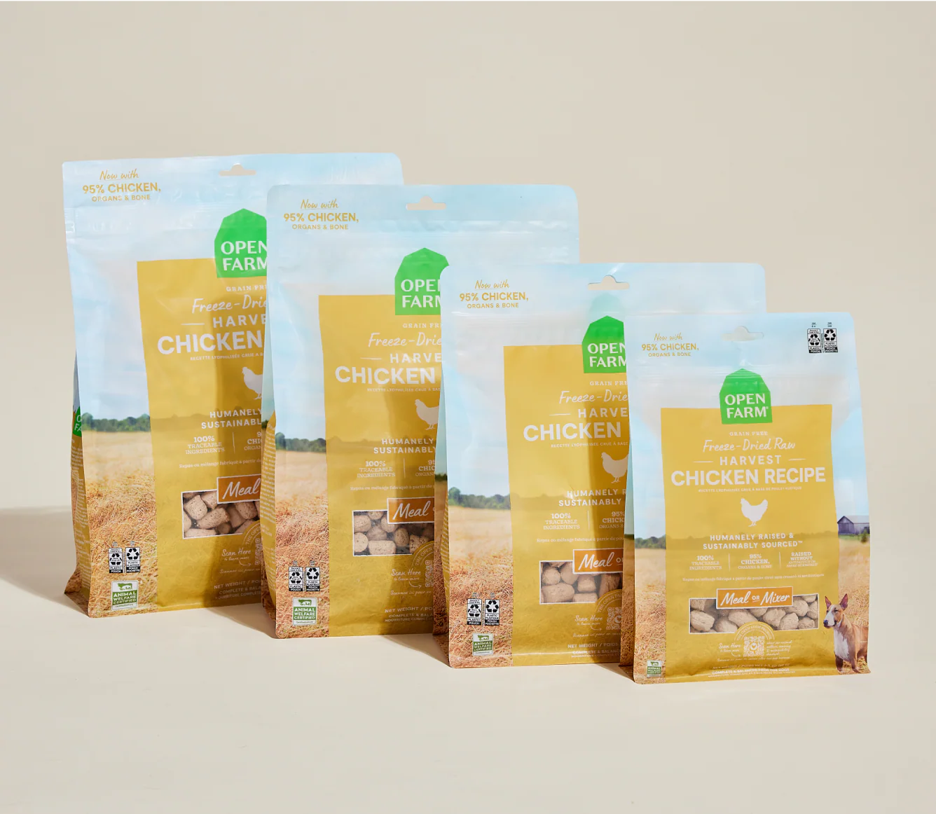 Open Farm Harvest Chicken Freeze Dried Raw Morsels for Dogs
