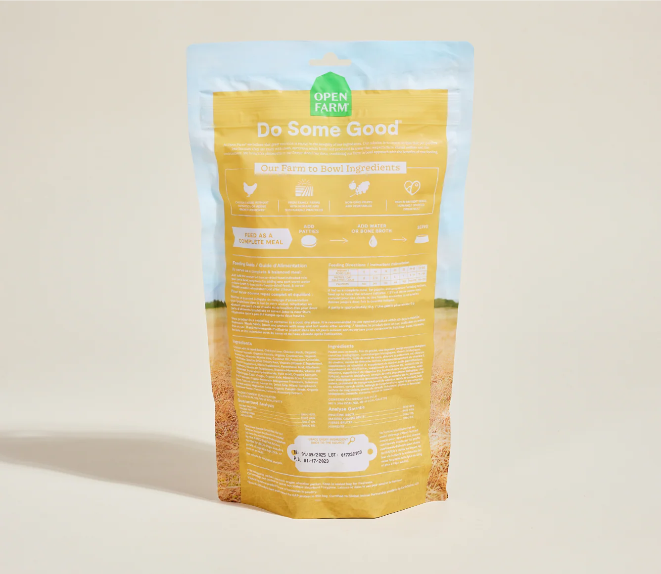 Open Farm Harvest Chicken Freeze Dried Raw Patties for Dogs
