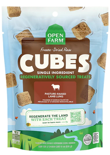 Open Farm Freeze Dried Raw Regeneratively Sourced Lamb Lung Treat