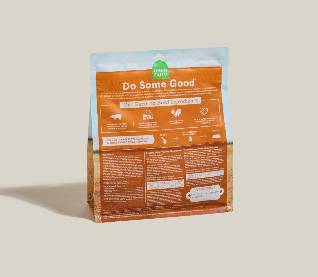 Open Farm Farmer's Table Pork Freeze Dried Raw Morsels for Dogs