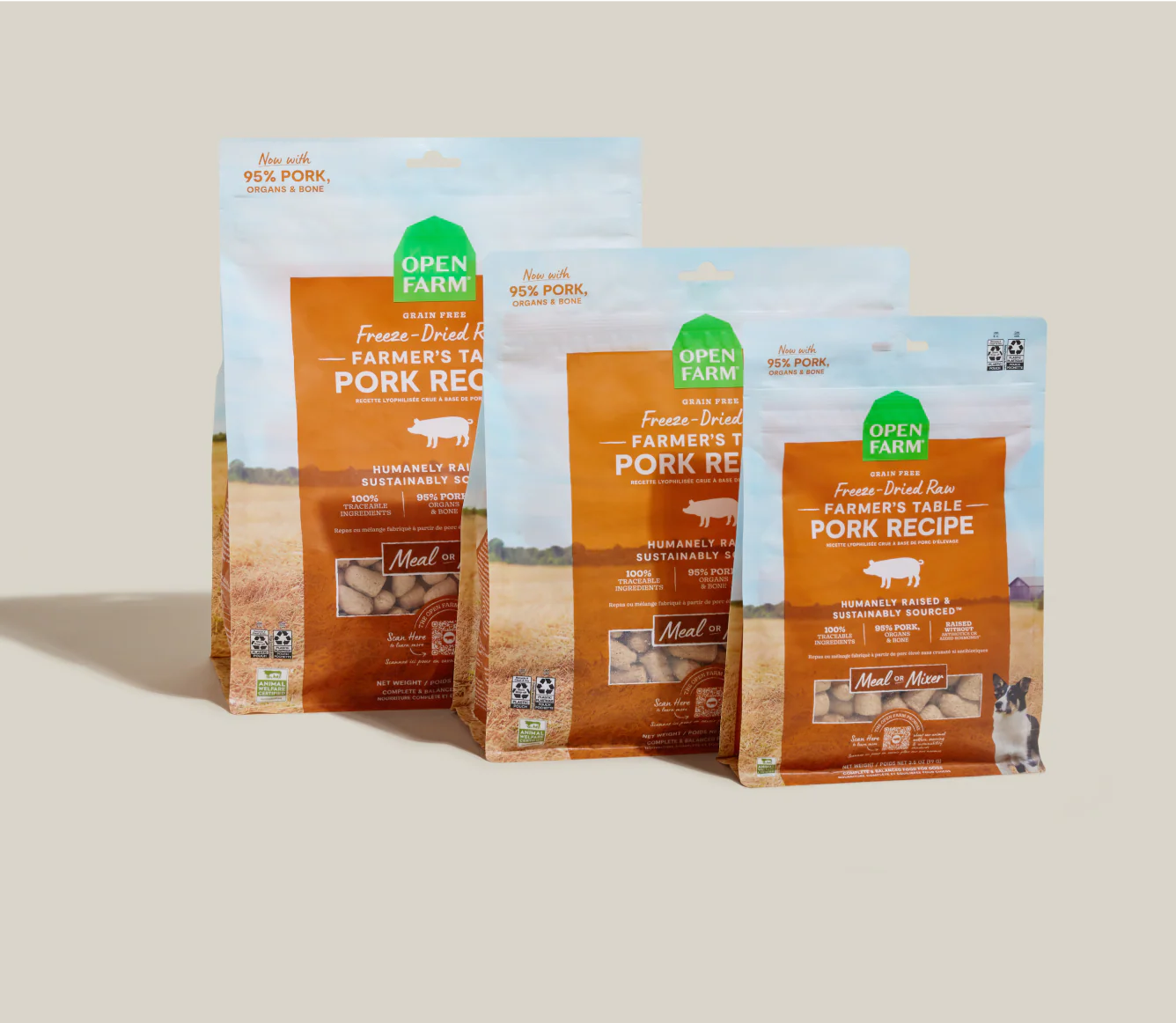 Open Farm Farmer's Table Pork Freeze Dried Raw Morsels for Dogs