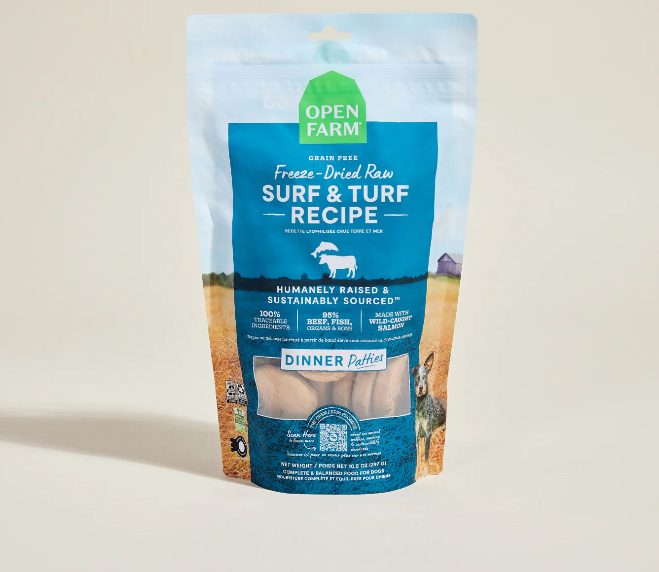 Open Farm Surf & Turf Freeze Dried Raw Patties for Dogs