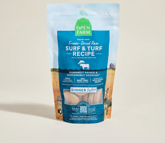 Open Farm Surf & Turf Freeze Dried Raw Patties for Dogs