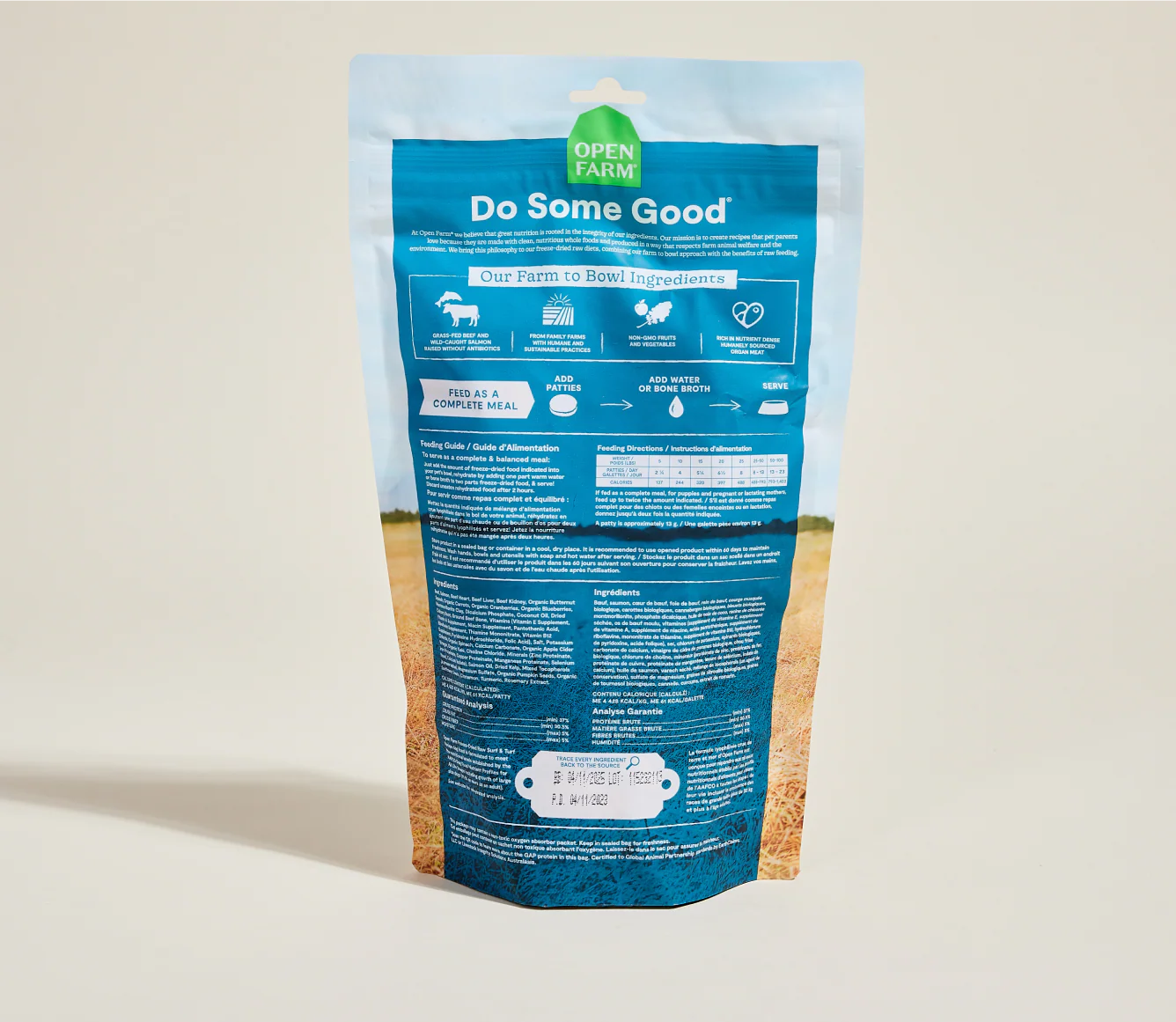 Open Farm Surf & Turf Freeze Dried Raw Patties for Dogs