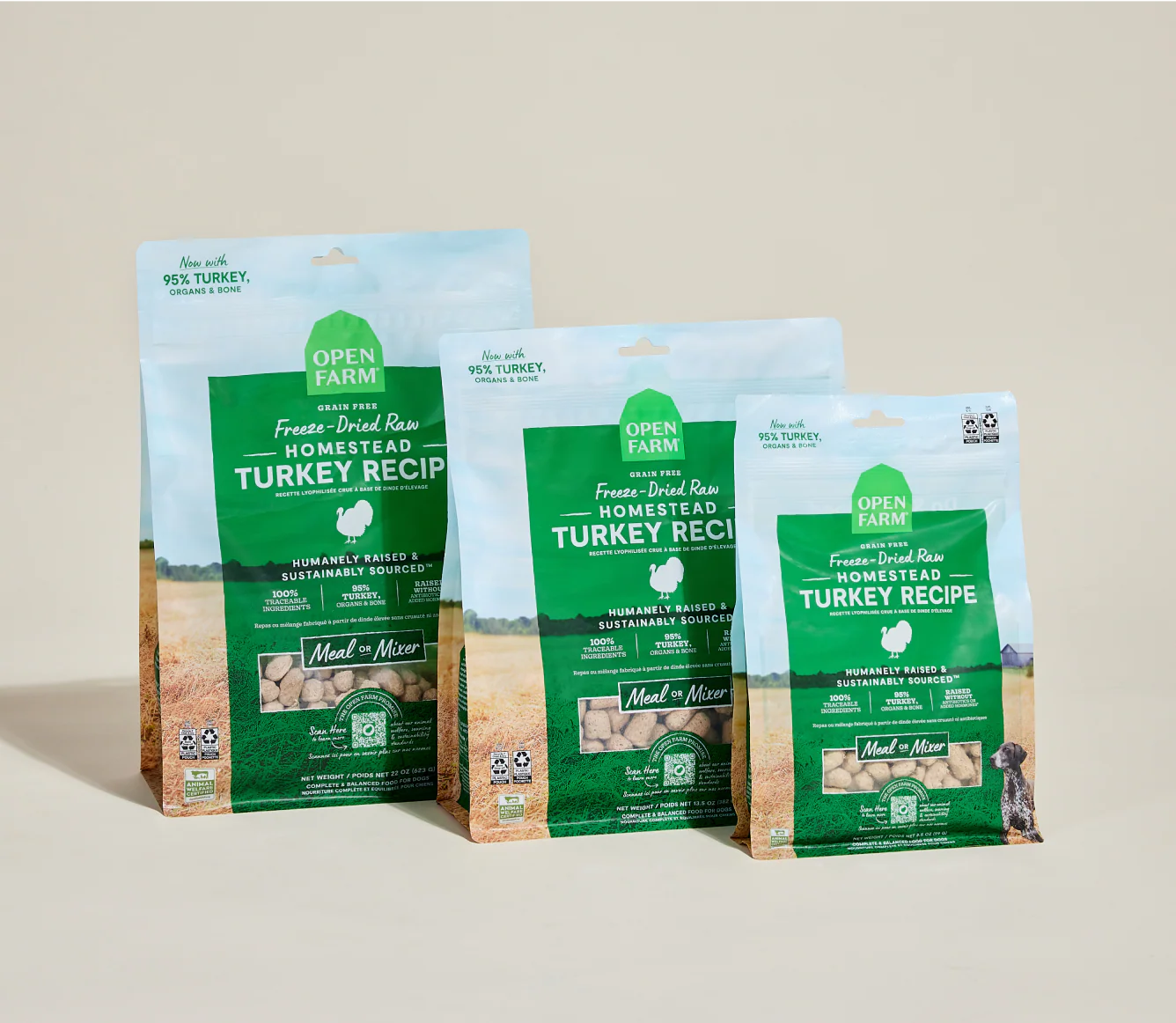 Open Farm Homestead Turkey Freeze Dried Raw Morsels for Dogs