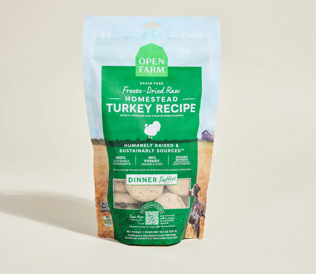 Open Farm Homestead Turkey Freeze Dried Raw Patties for Dogs
