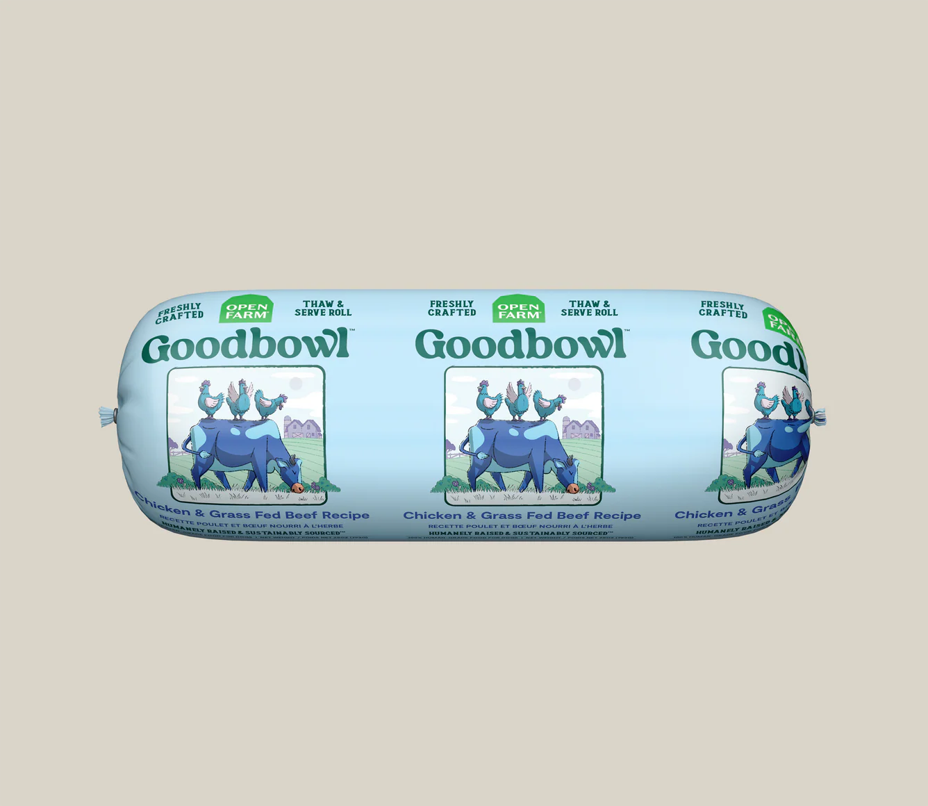 Open Farm Goodbowl Chicken & Grass-Fed Beef Freshly Crafted Roll for Dogs