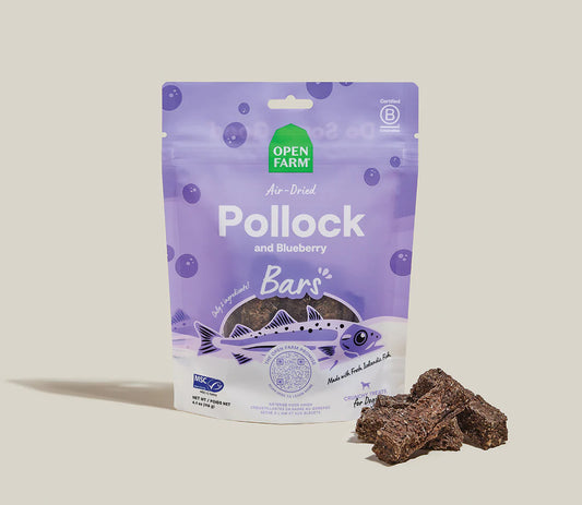 Open Farm Icelandic Air-Dried Pollock & Blueberry Dog Treat Bars