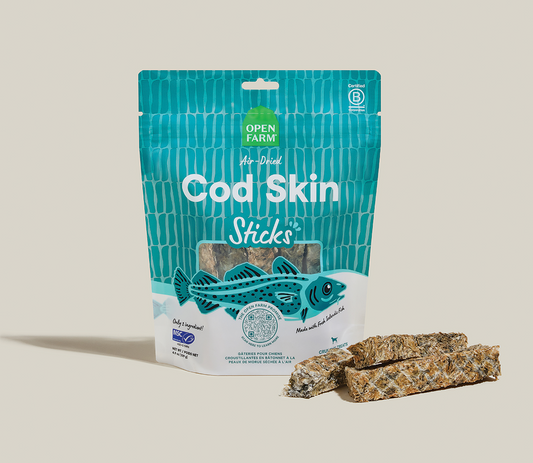 Open Farm Icelandic Air-Dried Cod Skins Dog Treat Sticks