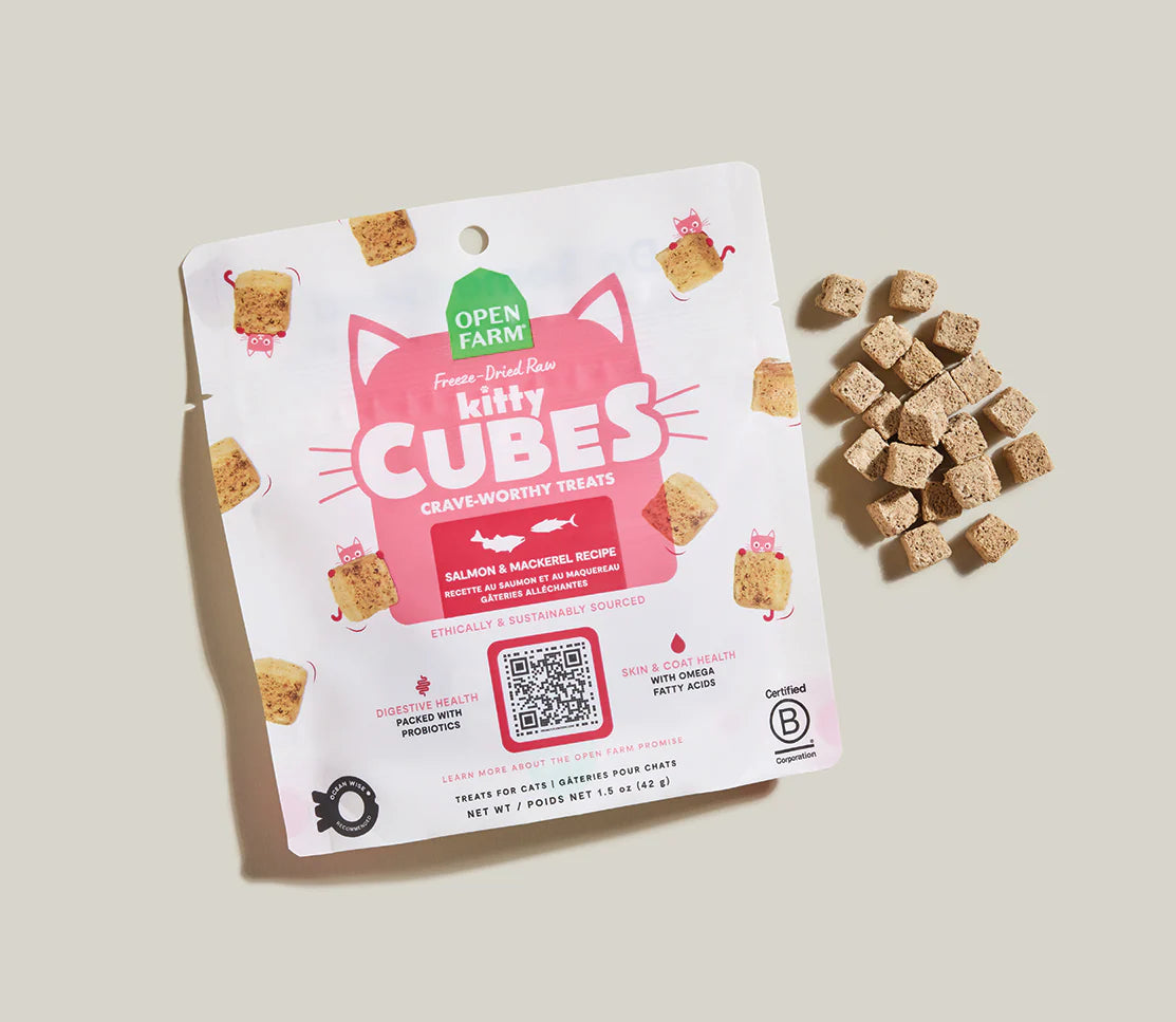 Open Farm Salmon & Mackerel Kitty Cube Treats