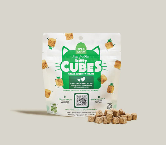 Open Farm Chicken & Turkey Kitty Cube Treats