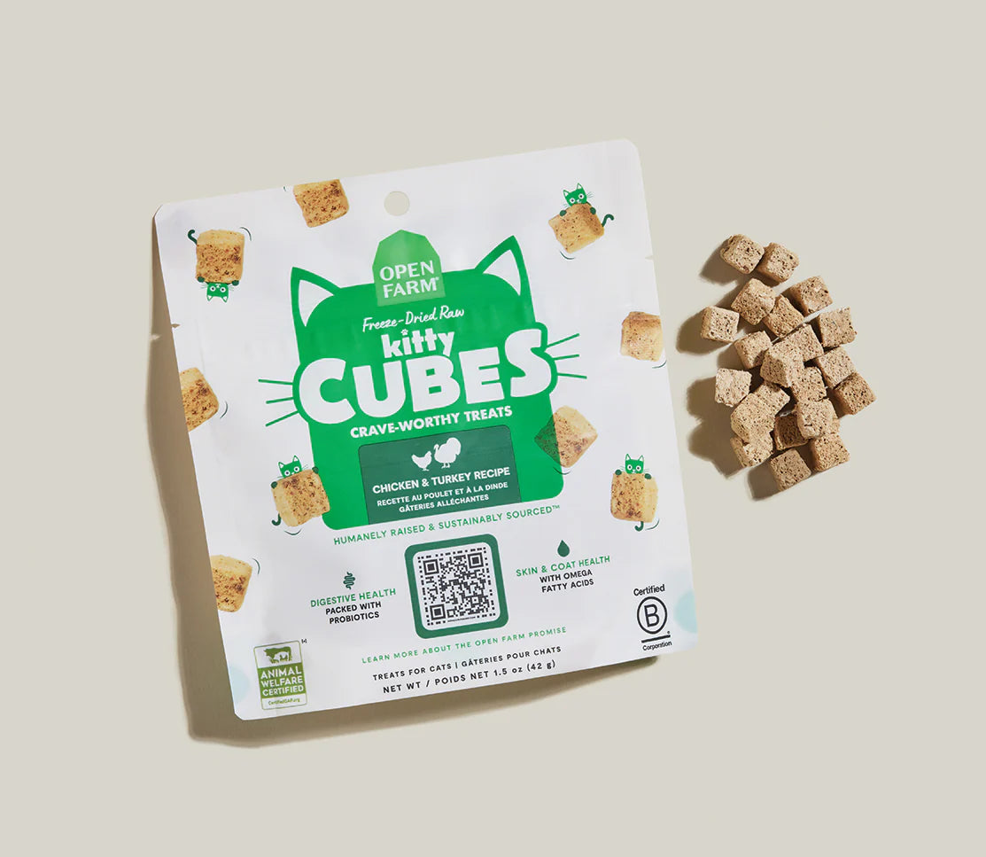 Open Farm Chicken & Turkey Kitty Cube Treats